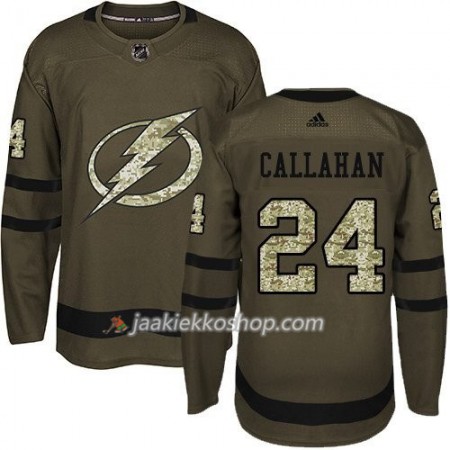 Miehille NHL Tampa Bay Lightning Pelipaita Ryan Callahan 24 Adidas 2017-2018 Camo Vihreä Authentic